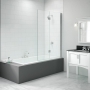 Merlyn Vivid Two Panel Hinged Bath Screen 1500mm High x 900mm Wide - Right Handed