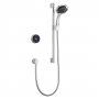 Mira Platinum Concealed Thermostatic Digital Shower Mixer with Rear Fed Pumped - Black/Chrome