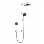 Mira Platinum HP Concealed Digital Shower with Fixed Head and Kit - Black/Chrome