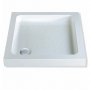 MX Classic Square Shower Tray with Waste 760mm x 760mm Flat Top - Stone Resin