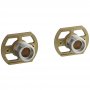 Nuie Fast-Fit Bar Shower Valve Fixings, Pair, Chrome