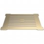 Nuie Square Shower Waste with Brushed Brass Top and White Body