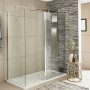 Nuie Wet Room Fixed Return Panel 215mm Wide - 8mm Glass