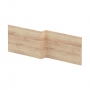Nuie Arno Square Shower Bath Front Panel 520mm H x 1700mm W - Bleached Oak
