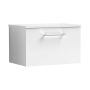 Nuie Arno Wall Hung 1-Drawer Vanity Unit with Worktop 600mm Wide - Gloss White