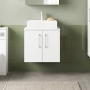 Arno 600mm 2-Door Wall Hung Vanity Unit with Countertop
