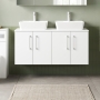 Arno Twin 1200mm 4-Door Wall Hung Vanity Unit with Countertop