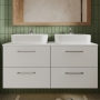 Arno Twin 1200mm 4-Drawer Wall Hung Vanity Unit with Countertop