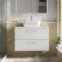 Arno 800mm 2-Drawer Wall Hung Vanity Unit with Countertop