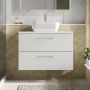 Arno 800mm 2-Drawer Wall Hung Vanity Unit with Countertop