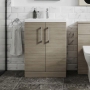 Arno Woodgrain 800mm 2-Door Floor Standing Vanity Unit