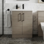 Arno Woodgrain 800mm 2-Door Floor Standing Vanity Unit