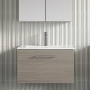 Arno Woodgrain 600mm 1-Drawer Wall Hung Vanity Unit