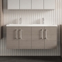 Arno Twin Woodgrain 1200mm 4-Door Wall Hung Vanity Unit