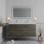 Arno Twin Woodgrain 1200mm 4-Drawer Wall Hung Vanity Unit