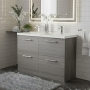 Arno Twin Woodgrain 1200mm 4-Drawer Floor Standing Vanity Unit