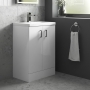 Arno Compact 500mm 2-Door Floor Standing Vanity Unit