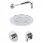Nuie Arvan Thermostatic Concealed Mixer Shower with Fixed Head and Stop Tap
