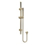 Nuie Arvan Round Slider Rail Shower Kit with Outlet Elbow - Brushed Brass