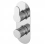 Nuie Arvan Thermostatic Concealed Shower Valve Dual Handle - Chrome