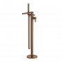 Nuie Arvan Freestanding Bath Shower Mixer Tap with Shower Kit - Brushed Bronze