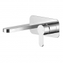 Nuie Arvan 2-Hole Wall Mounted Basin Mixer Tap with Plate - Chrome