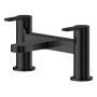Nuie Arvan Pillar Mounted Bath Filler Tap - Matt Black