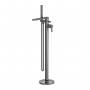 Nuie Arvan Freestanding Bath Shower Mixer Tap with Shower Kit - Brushed Pewter