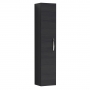 Nuie Athena Wall Hung 1-Door Tall Unit 300mm Wide - Charcoal Black