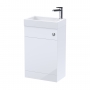 Nuie Athena Slimline Basin and WC Toilet Combination Unit 500mm Wide - Gloss White