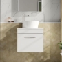 Athena 500mm 1-Drawer Wall Hung Vanity Unit with Countertop