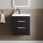 Athena 500mm 2-Drawer Wall Hung Vanity Unit