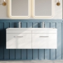 Athena Twin 1200mm 2-Drawer Wall Hung Vanity Unit