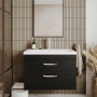 Athena 800mm 2-Drawer Wall Hung Vanity Unit