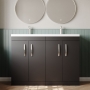 Athena Twin 1200mm 4-Door Floor Standing Vanity Unit