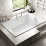 Nuie Double Ended Inset Spa Bath 1800mm x 1200mm - White