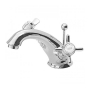 Nuie Beaumont Luxury Mono Basin Mixer Tap Dual Handle with Pop Up Waste - Chrome