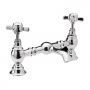 Nuie Beaumont Luxury 2-Hole Basin Mixer Tap Deck Mounted - Chrome