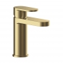 Nuie Binsey Mono Basin Mixer Tap with Push Button Waste - Brushed Brass
