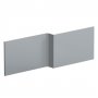 Nuie Blocks Square Shower Bath Front Panel 540mm H x 1700mm W - Satin Grey