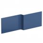 Nuie Blocks Square Shower Bath Front Panel 540mm H x 1700mm W - Satin Blue