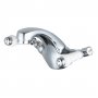 Nuie Bloomsbury Mono Basin Mixer Tap Dual Handle with Pop Up Waste - Chrome