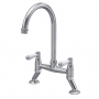 Nuie Bridge Kitchen Sink Mixer Tap Lever Handle - Brushed Nickel