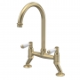Nuie Bridge Kitchen Sink Mixer Tap Lever Handle - Brushed Brass