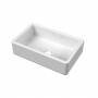 Nuie Butler Thick Edged Kitchen Sink with Overflow 1.0 Bowl 795mm L x 500mm W - White