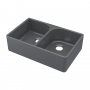 Nuie Butler Fireclay FW Kitchen Sink with Overflow 2.0 Bowl 795mm L x 500mm W - Soft Black