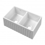 Nuie Butler Fireclay Deco SW Kitchen Sink with 1 Overflow 2.0 Bowl 795mm L x 500mm W - White