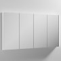 Nuie Eden 4-Door Mirrored Cabinet 650mm H x 1200mm W White