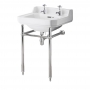 Nuie Carlton Basin with Washstand 560mm Wide - 2 Tap Hole