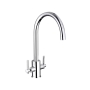 Nuie Charnel Kitchen Sink Mixer Tap Dual Lever Handle - Chrome